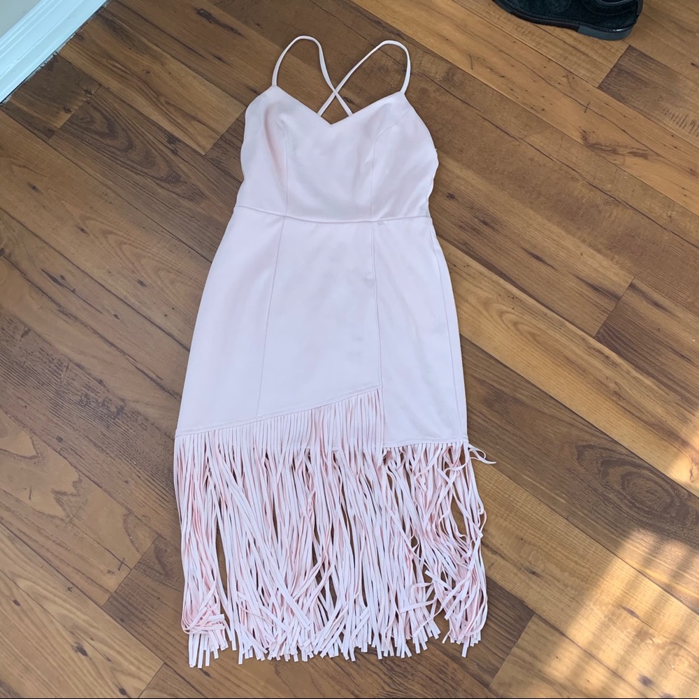 Lovers + Friends Fringe Blush Dress Size XS